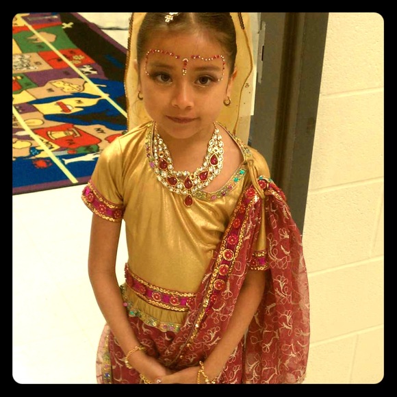 strapless open back dress Indian Princess Costume